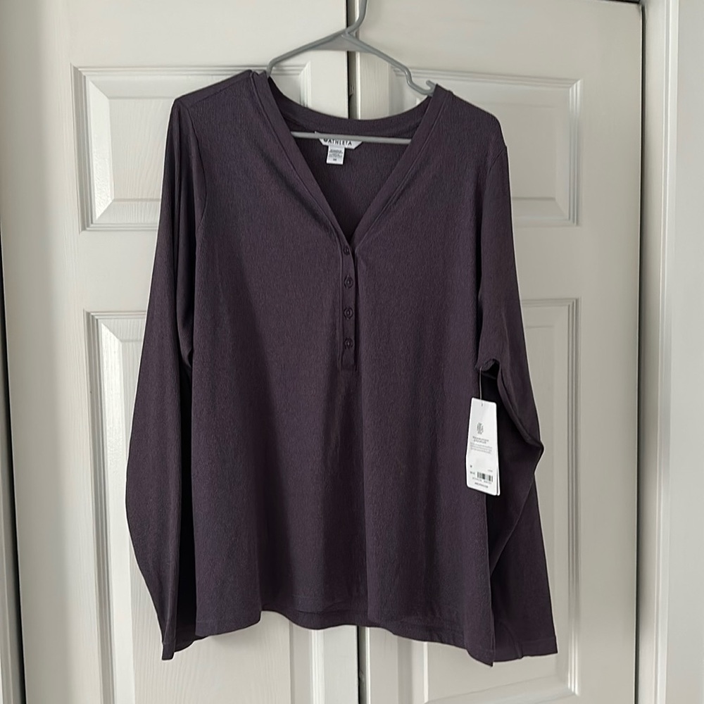 Purple ribbed long sleeve from athleta